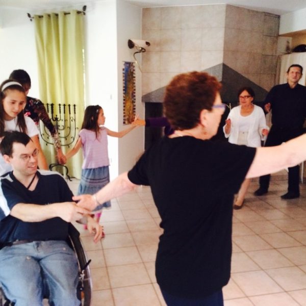 Shabbat dancing at Beit Warszawa